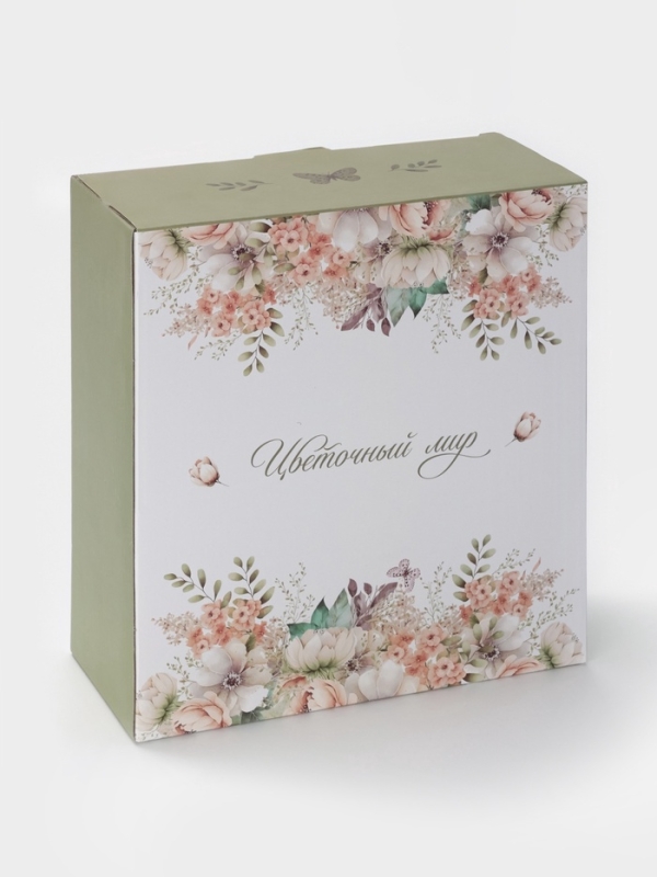 Блинница Доляна «Цветы» d=23, доломит, белая, зелёная Блинница Доляна «Цветы» d=23, доломит, белая, зелёная