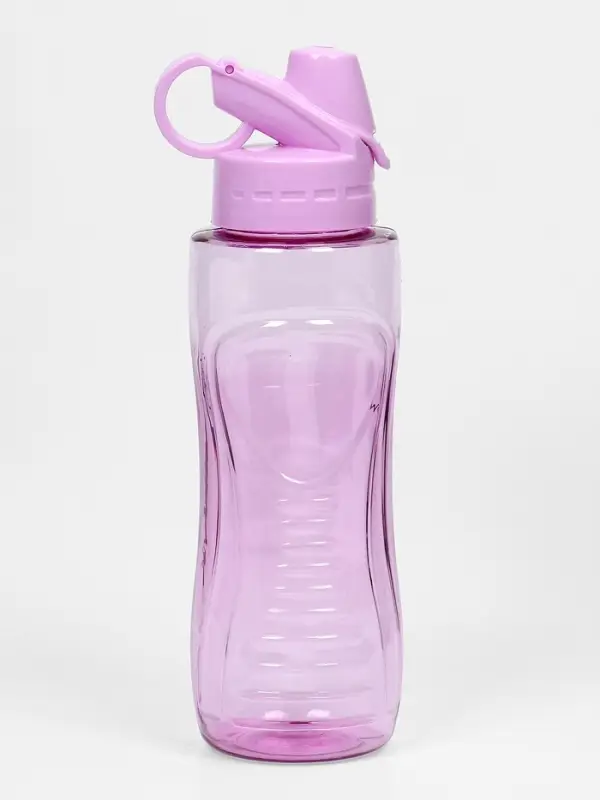 Бутылка для воды &laquo;Баунаталь&raquo;, 600 мл, 23&times;8 см, спортивная, прозрачная, розовая
