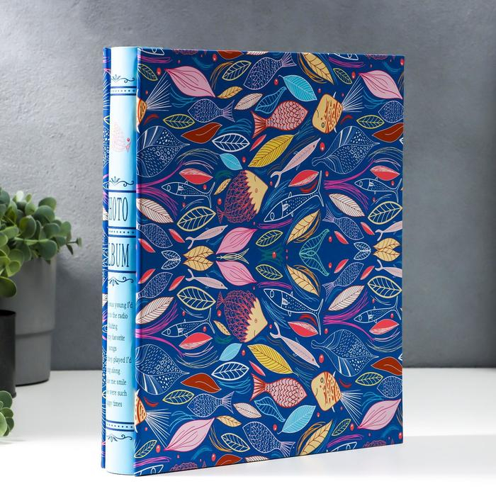 Фотоальбом на 400 фото 9х13 Фотоальбом на 400 фото 9х13 "Разноцветные листья и рыбки"