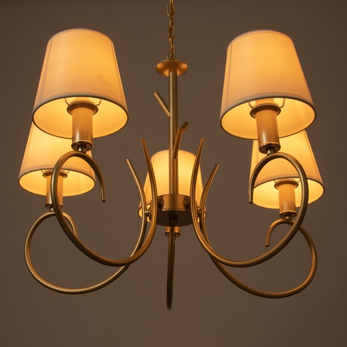 Люстра Люстра "Нарцисса" 5хЕ27 40т золото шампань 58х58х40 см BayerLux