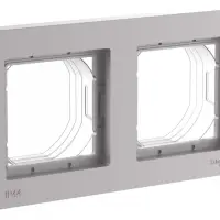 ATLASDESIGN AQUA рамка двухпостовая IP44, АЛЮМИНИЙ