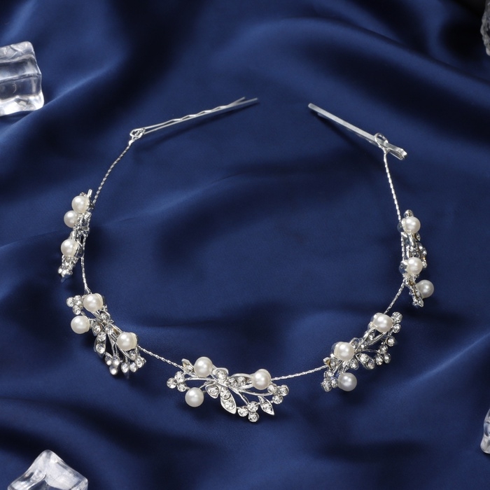 Аксессуар для волос  Аксессуар для волос "Джуди" бабочки, 26 см, серебро