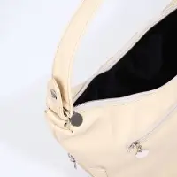 Сумка - мешок женская на молнии, 26&times;10&times;26 см, бежевая