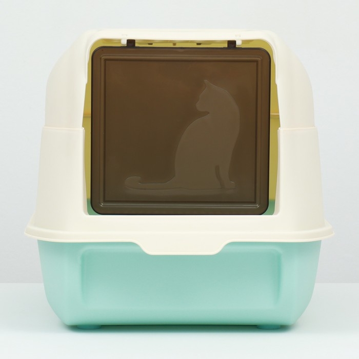 Туалет закрытый с откидным верхом 36 х 51 х 34 см, голубой