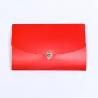 Конверт для подарочного сертификата, с тиснением, алый, 10.5×7