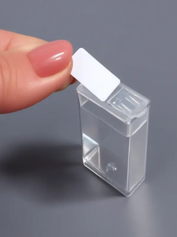 Органайзер для хранения мелочей, 64 баночки, 13&times;22&times;5 см, с наклейками, прозрачный