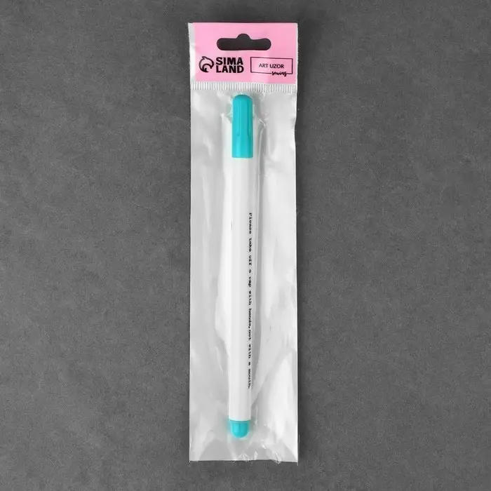 Маркер для ткани, водорастворимый, 14 см, голубой Маркер для ткани, водорастворимый, 14 см, голубой