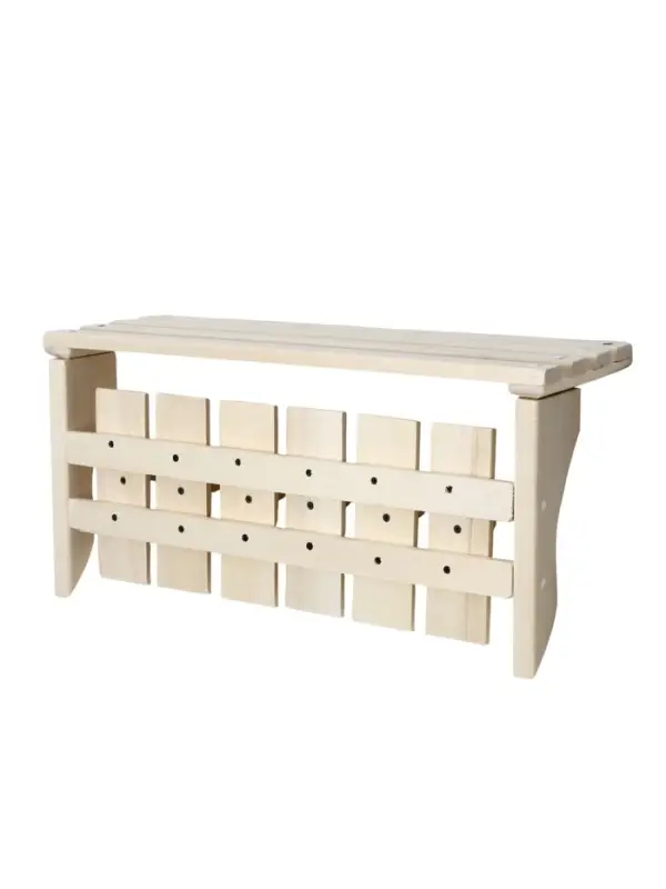 Полка - вешалка для бани и сауны, липа, 61.5&times;31.5&times;21.5 см, 6 крючков