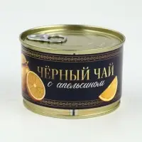 Подарочный набор в железной банке «Черная икра» : чай 50 г., монпансье 100 г., варенье 30 гр., открытка Подарочный набор в железной банке «Черная икра» : чай 50 г., монпансье 100 г., варенье 30 гр., открытка