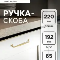 Ручка-скоба CAPPIO WAVE PC173BL, м/о 193 мм, цвет матовое золото