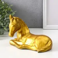 Фигура «Лошадь» 12.5×20×10 см, позолота