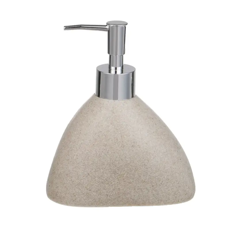 Диспенсер для жидкого мыла тм VETTA Дюна, 300мл, смола (полирезин), бежевый, 13x8x15,5см