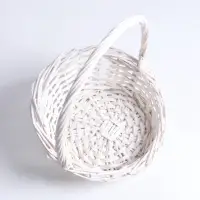 Корзина плетёная 25&times;25&times;5&times;13.5&times;30 см, ива, белая