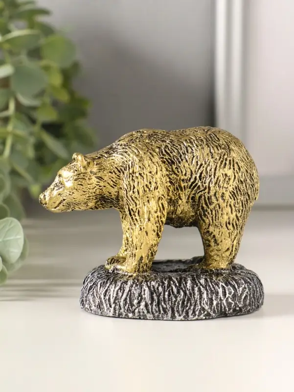 Сувенир Медведь Россия большой, 7х8,5х4,5см