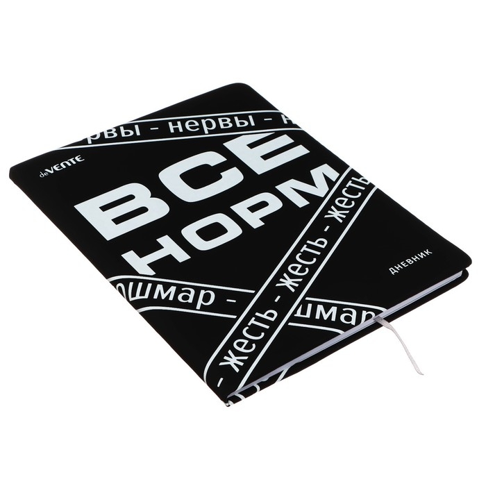 Дневник универсальный для 1-11 класса "Все Норм", твёрдая обложка, искусственная кожа, с поролоном, ляссе, 80 г/м2