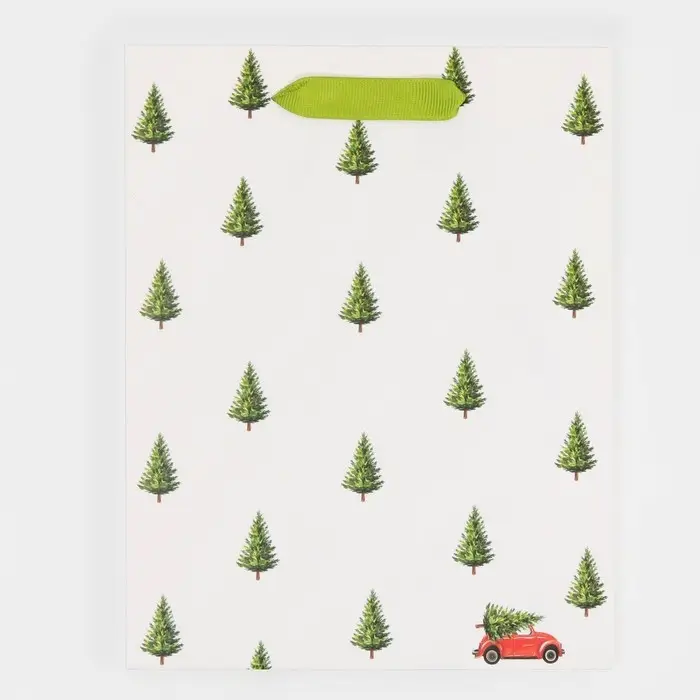 Пакет подарочный новогодний ламинированный «Ёлочки», MS 18 х 23 х 10 см