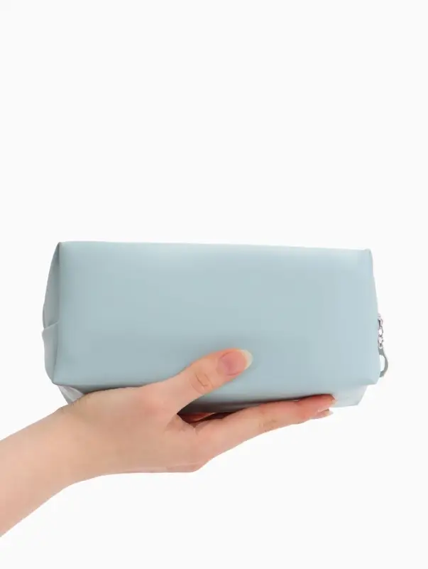 Косметичка дор Одноцвет 19*7,5*8,5, отд на молнии, голубой