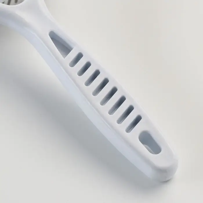 Расчёска-грабли 2-рядная, 13.5&times;8.8 см, белая