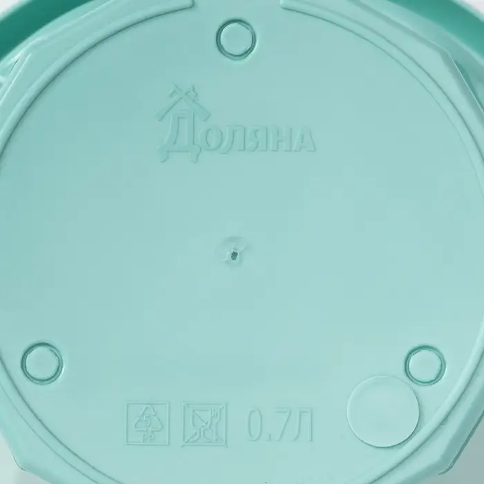 Горшок для цветов с поддоном Доляна &laquo;Эрика&raquo;, 0,7 л, цвет бирюзовый