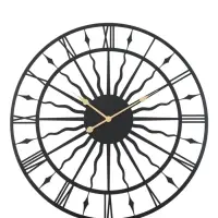 Часы настенные интерьерные &laquo;Солнце&raquo;, серия: Лофт, металл, бесшумные, плавный ход, d=80 см, от батарейки 1&times;АА
