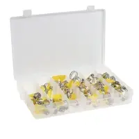 Набор червячных хомутов с &laquo;барашком&raquo; ZEIN engr, сквозная просечка, от 6 до 32 мм, 60 шт.