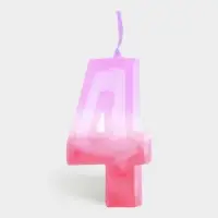 Свеча цифра для торта &laquo;4&raquo;, 8&times;3.75&times;1 см
