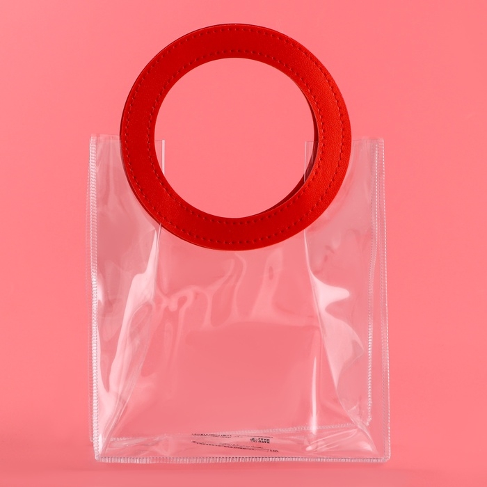 Пакет подарочный из ПВХ, красный, 20 х 18 х 10 см Пакет подарочный из ПВХ, красный, 20 х 18 х 10 см