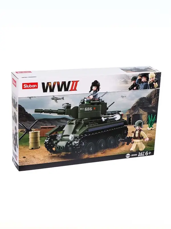 Конструктор Армия ВОВ Sluban &laquo;Боевой танк БТ-2&raquo;, 347 деталей