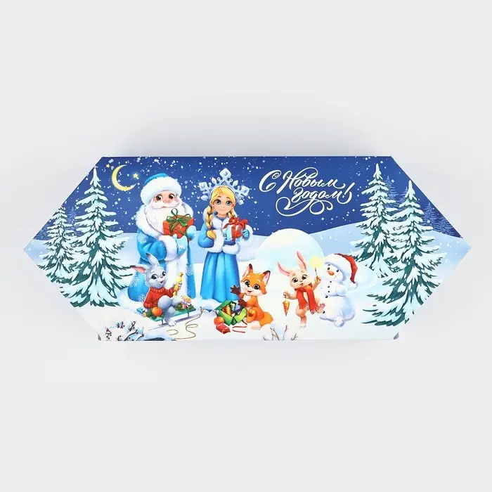 Складная новогодняя коробка-конфета «Сказочный Новый год», 14 х 22 х 8 см Складная новогодняя коробка-конфета «Сказочный Новый год», 14 х 22 х 8 см