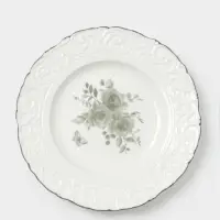 Тарелка десертная WY Floral Laceware, d=20 см, фарфор, белая