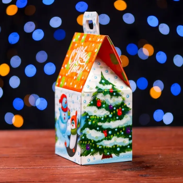 Подарочная коробка «Домик Зимний дворик»,9.1×7×15.7 см