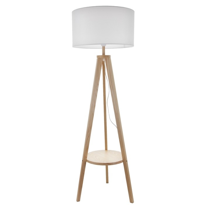 Торшер 19037/1 E27 40Вт светлое дерево-белый 44х51х123 см