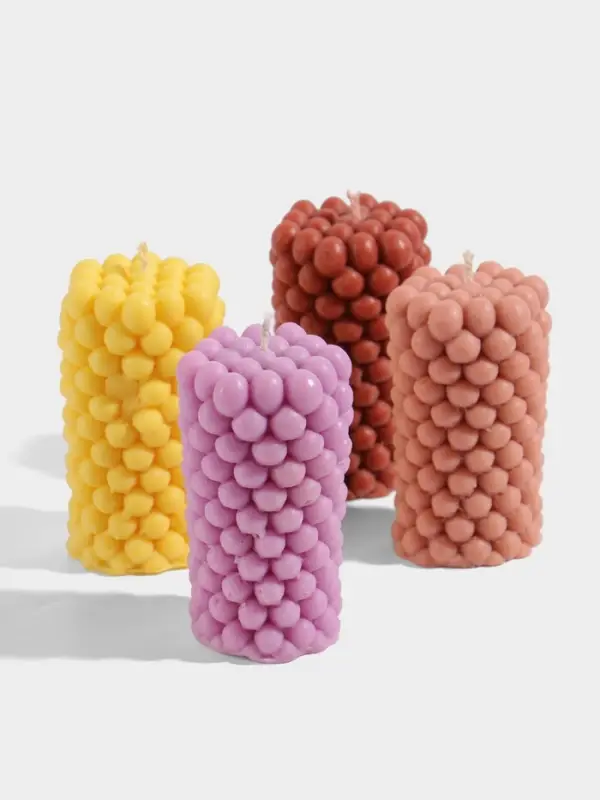 Свеча &laquo;Столб шарики&raquo;, 5&times;5&times;9 см, соевый воск, МИКС