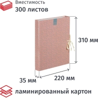 Папка архивная ламинированная Fleur 30мм на 2-х завязках