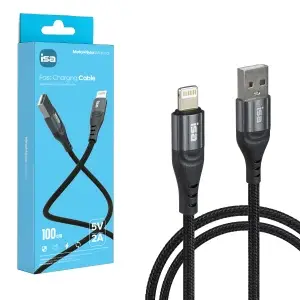 КабельUSB на Lightning 1m 2A BX-2 ISA черно-серый