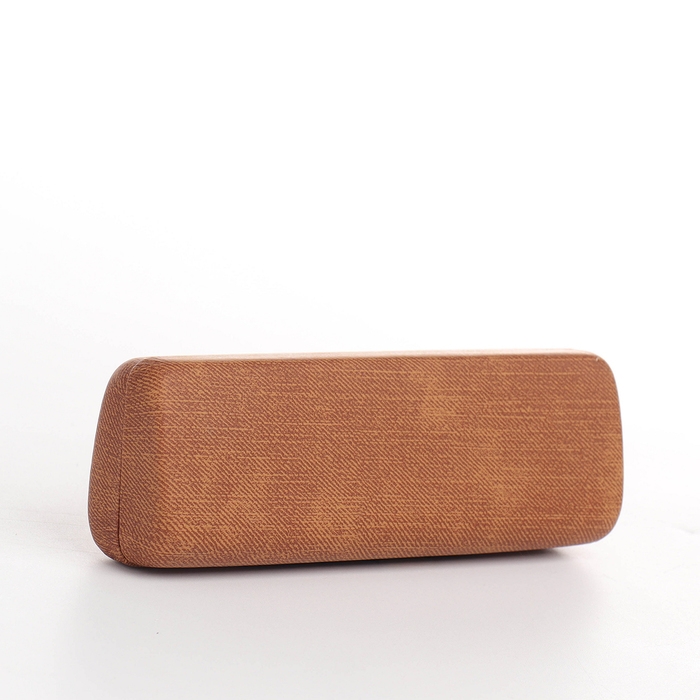 Футляр для очков на хлопушке, длина 15 см, цвет коричневый Футляр для очков на хлопушке, длина 15 см, цвет коричневый