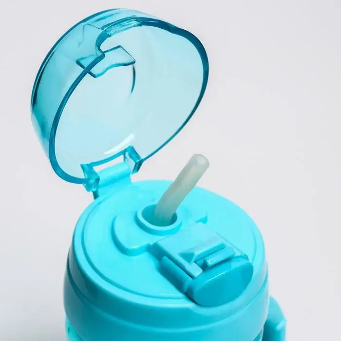 Поильник детский с силиконовой трубочкой, 150 мл., с ручками, цвет МИКС