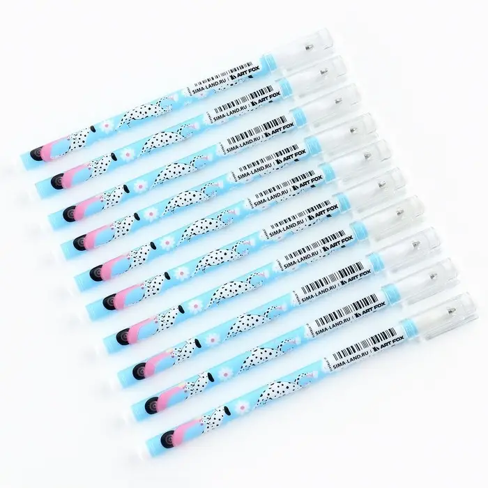 Ручка шариковая, синяя паста 0.5 мм с колпачком пластик «Далматинцы» Ручка шариковая, синяя паста 0.5 мм с колпачком пластик «Далматинцы»