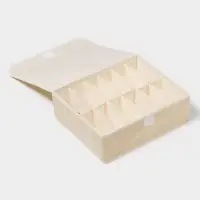 Органайзеры для хранения белья &laquo;Пастель&raquo;, 3 шт., с крышкой, 31.5&times;25&times;10 см, бежевые