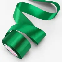 Лента атласная, 50 мм, 23&plusmn;1 м, зелёная