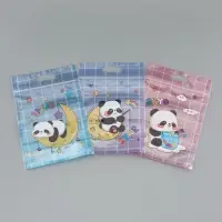 Пакет подарочный, с zip-lock застежкой, "Панда на луне", 15х23 &plusmn; 1см МИКС
