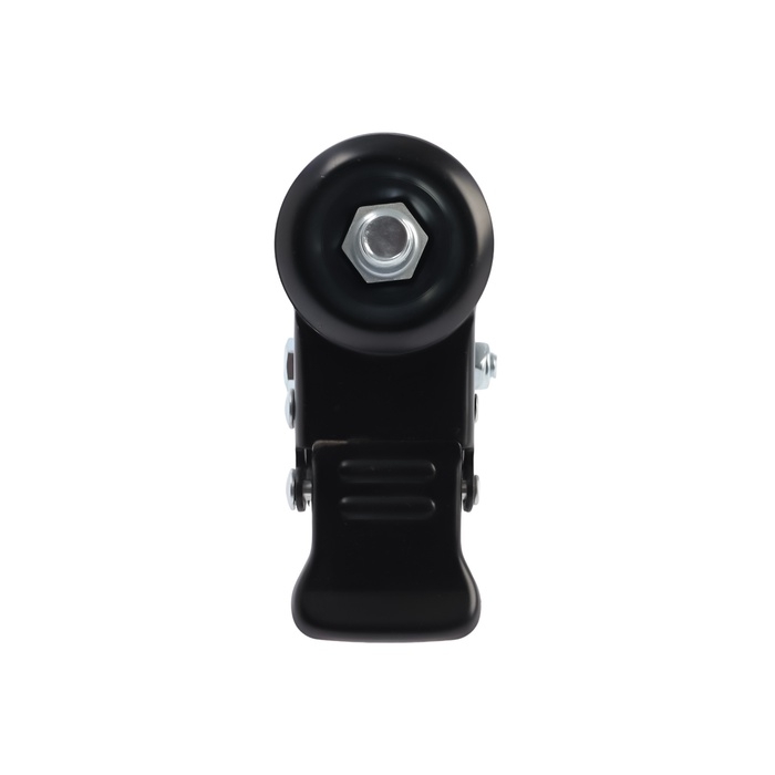 Колесо мебельное ТУНДРА, d=50 мм, поворотное, с футоркой 12х30 мм, с тормозом, черное