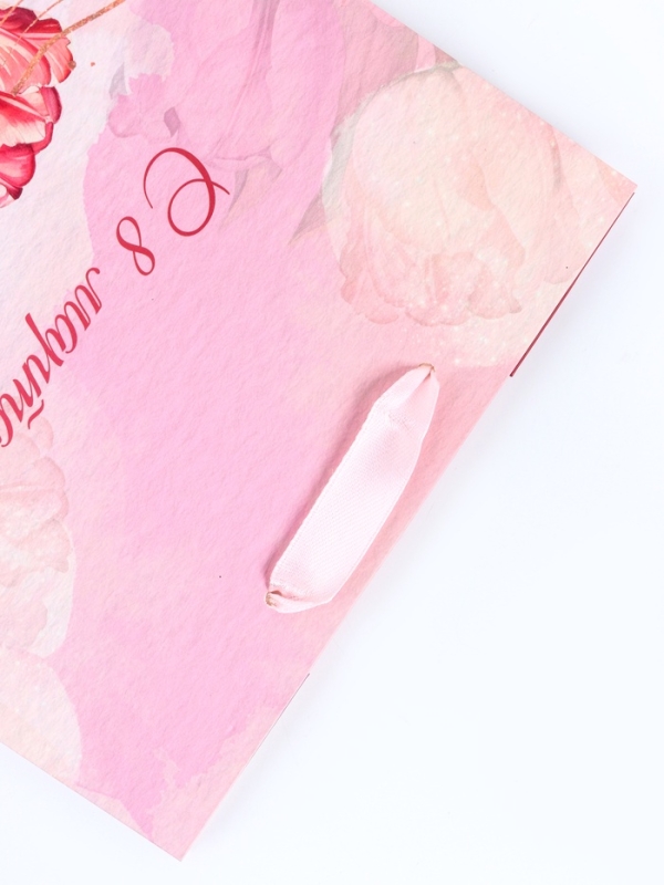 Пакет подарочный вертикальный «Нежный день», MS 18 х 23 х10 см