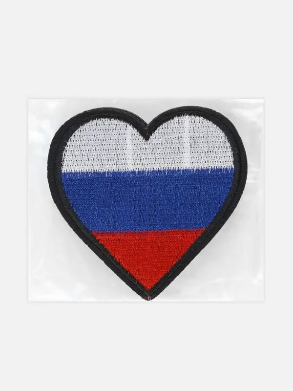 Термоаппликация &laquo;Сердце&raquo;, 7.5&times;7.5 см, триколор