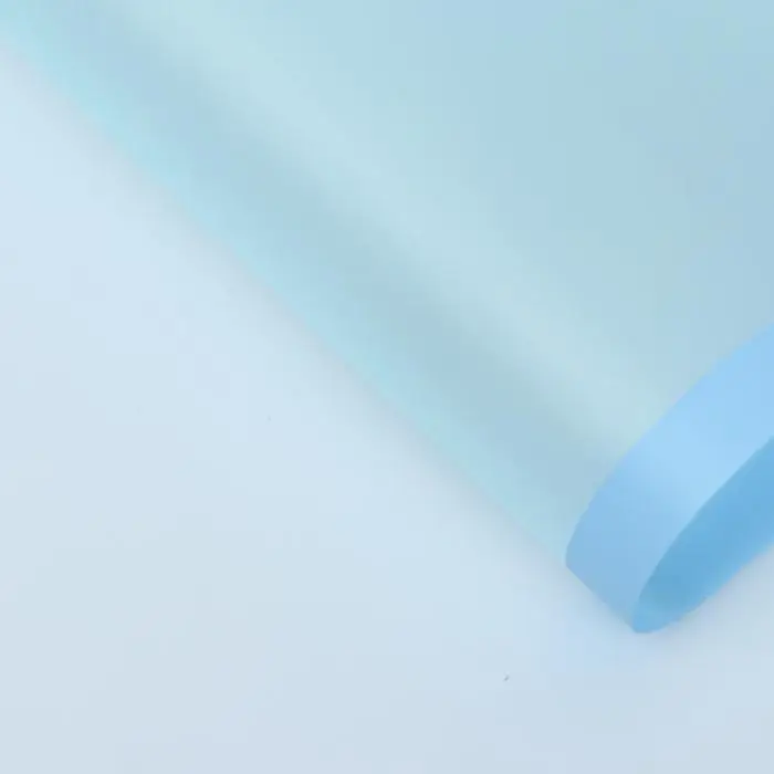 Пленка для цветов матовая «Фриз», голубая, 57×57 см