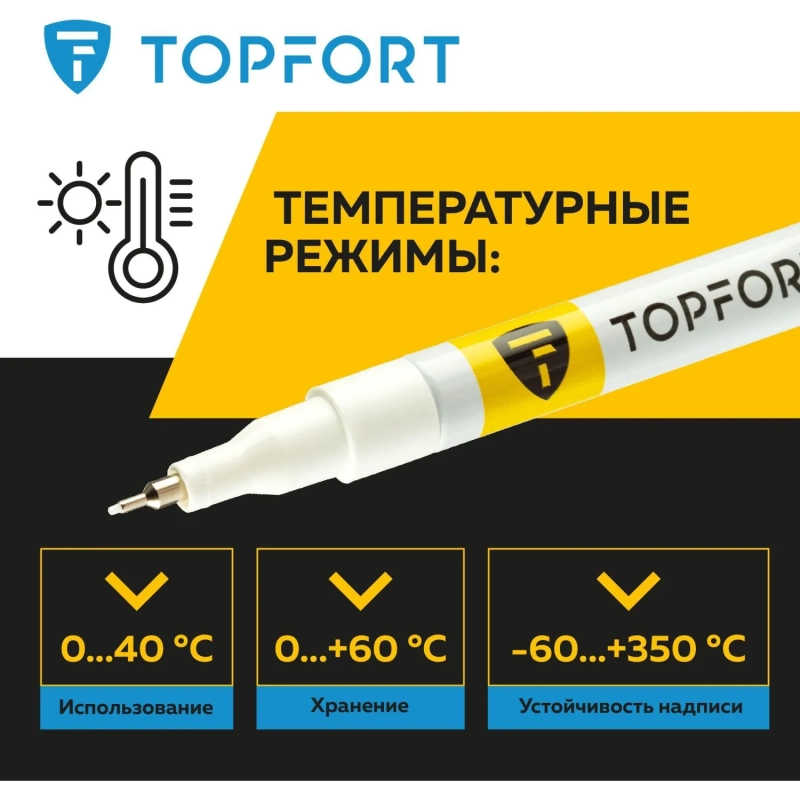 Маркер лаковый Topfort Paint 1 мм белый