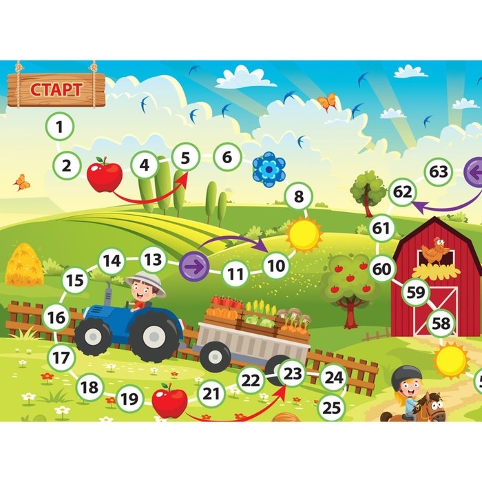 Настольная игра-ходилка «Лето в деревне» Настольная игра-ходилка «Лето в деревне»