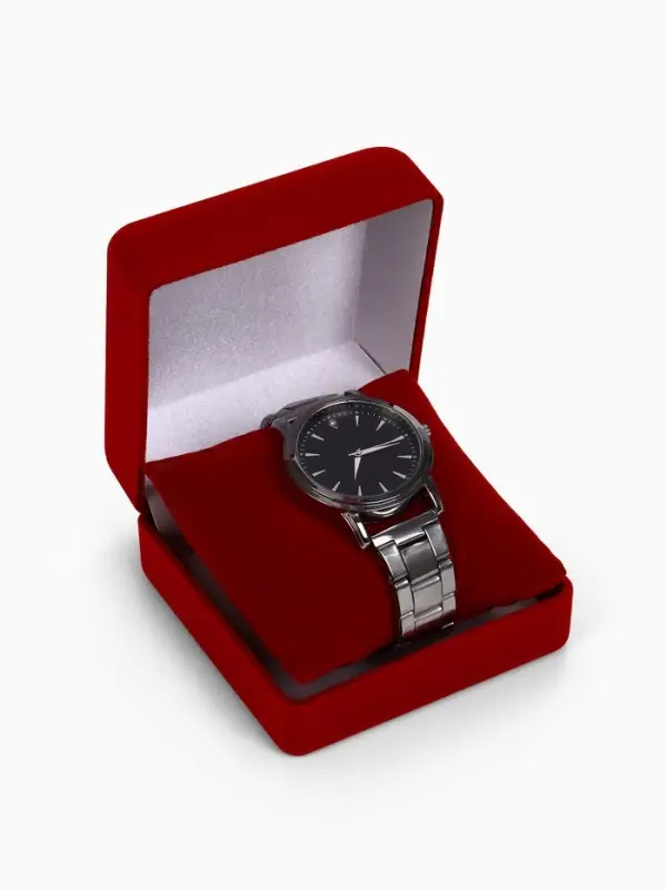 Футляр бархатный под браслет, часы &laquo;Классика&raquo;, 9&times;9.5 см, красный