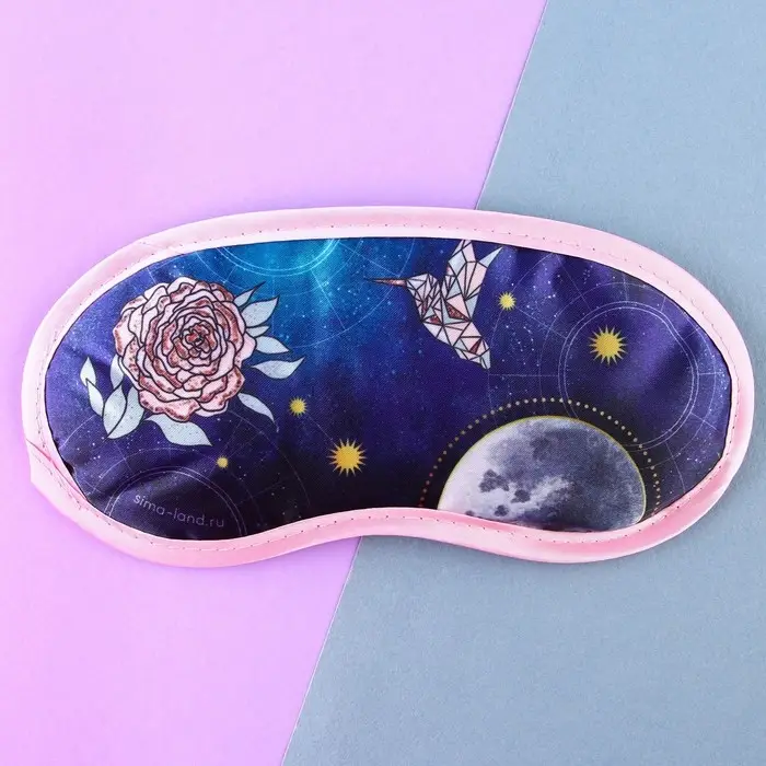 Двусторонняя маска для сна «Время потрясающих идей», 19.3 х 9.5 см, цвет белый - синий Двусторонняя маска для сна «Время потрясающих идей», 19.3 х 9.5 см, цвет белый - синий