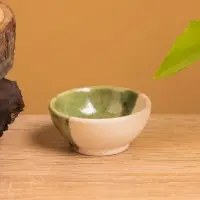 Соусник, 4×4×2 см, керамика, бежево-зелёный
